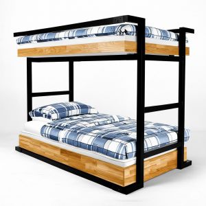 Giường tầng lắp ráp gỗ cao su GT016 Giường tầng lắp ráp gỗ cao su GT016
