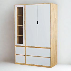 Hệ tủ quần áo gỗ cao su TQA68068 Hệ tủ quần áo gỗ cao su TQA68068