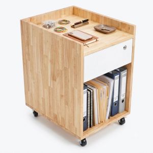 Tủ cá nhân nhỏ 1 ngăn kéo 40x50x55cm gỗ cao su TCN68066