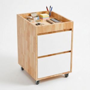 Tủ cá nhân mini 40x50x55cm gỗ cao su TCN68067
