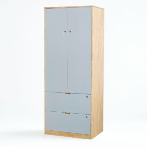 Tủ quần áo 80x55x200cm gỗ cao su TQA68066 Tủ quần áo 80x55x200cm gỗ cao su TQA68066