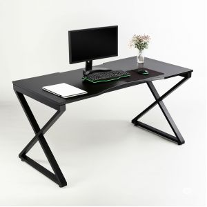 Bàn Gaming chữ X 140x70cm gỗ cao su GD68106