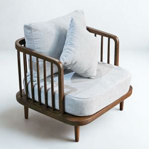 Ghế sofa đơn Fly II 80x70x85cm khung gỗ Ash nệm vải GSD68102