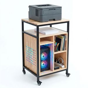 Kệ CPU và máy in 55x50x93cm gỗ cao su KCPU68025