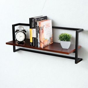 Kệ treo tường 75x25x30cm gỗ cao su KS68334 Kệ treo tường 75x25x30cm gỗ cao su KS68334
