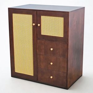 Tủ để đồ 100x60x110cm gỗ cao su KB68070