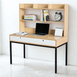 Bàn học liền kệ 120x60x140cm gỗ plywood BD68156 Bàn học liền kệ 120x60x140cm gỗ plywood BD68156