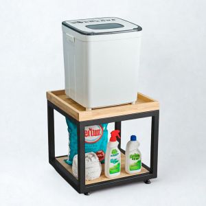 Kệ để máy giặt mini 45x45x44cm gỗ cao su KMG68024 Kệ để máy giặt mini 45x45x44cm gỗ cao su KMG68024