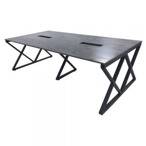 Bàn họp 240x120cm gỗ cao su chân sắt hệ XConcept HBXC013 Bàn họp 240x120cm gỗ cao su chân sắt hệ XConcept HBXC013