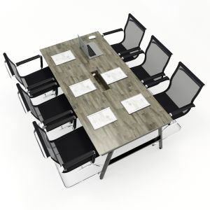 HBAC012 - Bàn họp 200x100 AConcept chân sắt lắp ráp