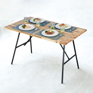 Bàn ăn gấp gọn Argon 120x70cm gỗ tràm BA68262 Bàn ăn gấp gọn Argon 120x70cm gỗ tràm BA68262
