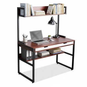 Bàn liền kệ sách có ngăn kéo 120x60x150cm gỗ cao su FD68076 Bàn liền kệ sách có ngăn kéo 120x60x150cm gỗ cao su FD68076