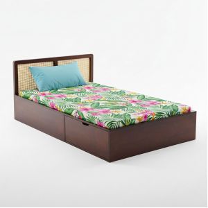 Giường đơn 203x120x75cm gỗ cao su GN68053 Giường đơn 203x120x75cm gỗ cao su GN68053