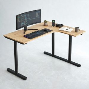 Bàn làm việc chữ L 120x100cm gỗ cao su hệ TIO HBTO037 Bàn làm việc chữ L 120x100cm gỗ cao su hệ TIO HBTO037