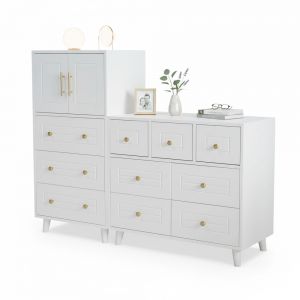 Combo tủ để đồ phòng ngủ gỗ cao su TQA68073 Combo tủ để đồ phòng ngủ gỗ cao su TQA68073