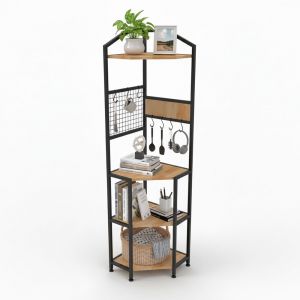Kệ góc tường 45x45x180cm gỗ cao su KGT68051 Kệ góc tường 45x45x180cm gỗ cao su KGT68051