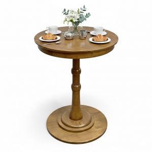 Bàn cafe đế tròn 60x60cm gỗ tần bì CFD68281 Bàn cafe đế tròn 60x60cm gỗ tần bì CFD68281