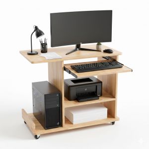 Bàn Vi Tính di động kết hợp kệ máy in - COD68058 Bàn Vi Tính di động kết hợp kệ máy in - COD68058