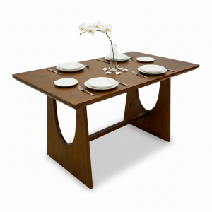 Bàn ăn chữ nhật Tesla 140x80x75cm gỗ tần bì BA68278