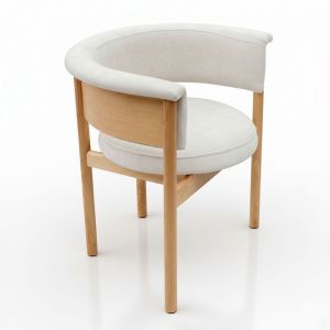 Ghế Karimoku gỗ Ash bọc nệm da simili GSK011