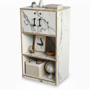 Tủ để đồ 55x40x100cm gỗ plywood vân giả đá KTB68233