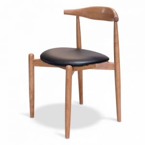 Ghế Elbow nệm bọc da Si gỗ Ash GSK043