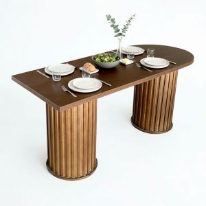 Bàn áp tường 120x80cm gỗ tần bì chân gỗ cao su BA68282