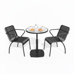 Combo 1 bàn cafe tròn và 2 ghế cafe sắt CBCF346 Combo 1 bàn cafe tròn và 2 ghế cafe sắt CBCF346