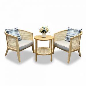 Combo bàn sofa tròn và 2 ghế sofa đơn Harvey CBSF68061