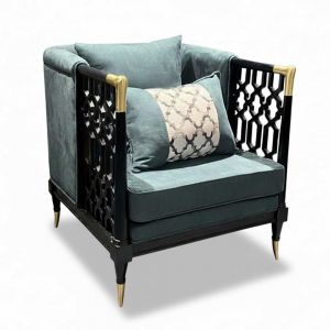 Ghế sofa đơn CHAWOO 75x73x80cm gỗ Ash nệm bọc vải nỉ GSD68093