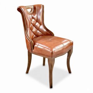 Ghế Sophia bọc da Si gỗ cao su GSK029