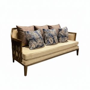 Ghế sofa băng Caracole Knees 180x70x77cm bọc vải gỗ Ash SFB68107