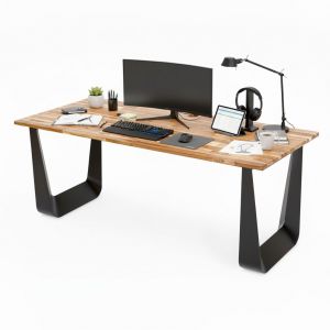 Bàn giám đốc 180x80cm mặt gỗ tràm chân sắt BGD68080 Bàn giám đốc 180x80cm mặt gỗ tràm chân sắt BGD68080