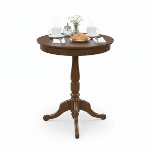 Bàn cafe tròn chân Rustic gỗ cao su CFD68282