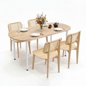 Combo bộ bàn ghế ăn cho 4 người BBA224