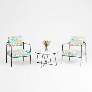 Combo bàn sofa tròn và 2 ghế sofa khung sắt CBSF68070 Combo bàn sofa tròn và 2 ghế sofa khung sắt CBSF68070