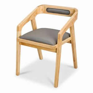 Ghế Kantana nệm bọc da Si gỗ cao su GA68043