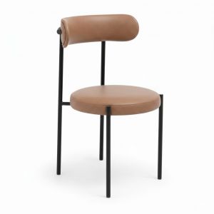 Ghế Simon không tay nệm bọc da Si khung sắt GSD68121