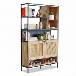 Kệ giày dép 120x37x200cm gỗ cao su KG68099 Kệ giày dép 120x37x200cm gỗ cao su KG68099