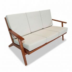 Ghế sofa Land tam 180x80x80cm bọc da Si gỗ Ash SFB68109