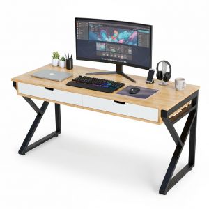 Bàn làm việc có ngăn kéo 150x60cm gỗ cao su chân chữ K BD68166