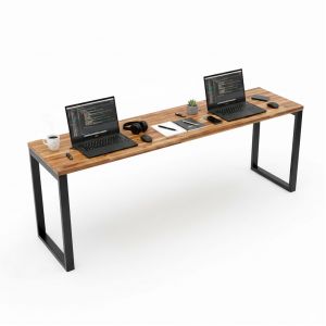 Bàn cụm 2 người 200x50cm gỗ tràm hệ Rectang HBRT124