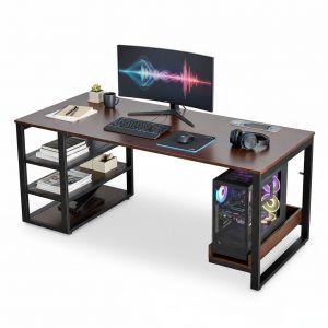 Bàn máy tính có hộp điện thông minh 180x80cm gỗ cao su ZD028