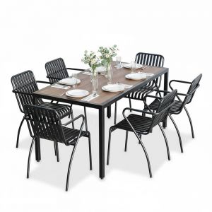 Combo bộ bàn ghế ăn ngoài trời CBNT020