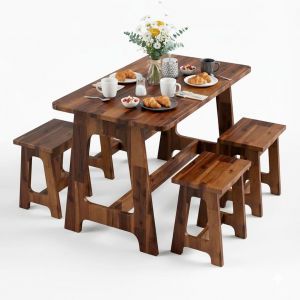 Combo bộ bàn ghế ăn gỗ tràm BBA225