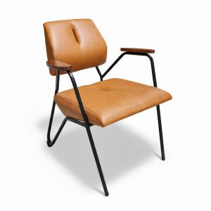 Ghế tựa Cooper nệm bọc da Si khung sắt GSK056