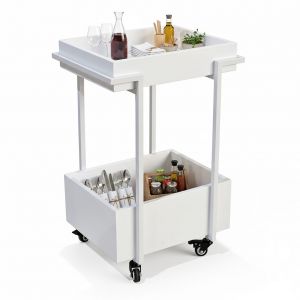 Kệ bếp di động 2 tầng 54x44x84cm gỗ cao su KB68081