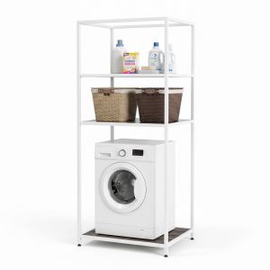 Kệ máy giặt 3 tầng 78x66x180cm gỗ cao su, gỗ nhựa KMG68029