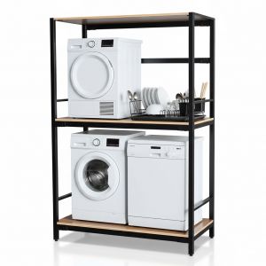 Kệ máy giặt máy sấy đa năng 130x70x202cm gỗ plywood KMG68029