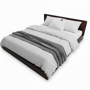 Giường ngủ bo viền gỗ cao su khung GN68030